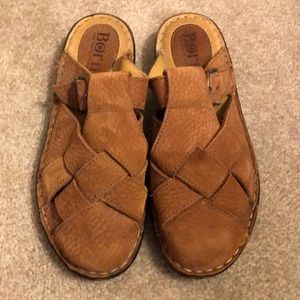 Born shoes, worn very little. Tan leather suede.